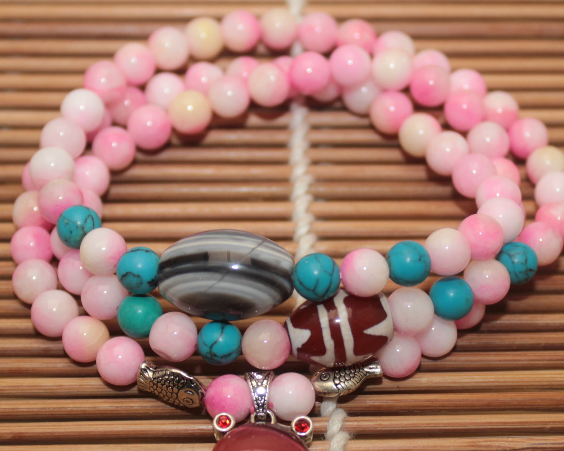 天然蜜桃玉 6mm蜜桃玉手链 招桃花运 好运手链