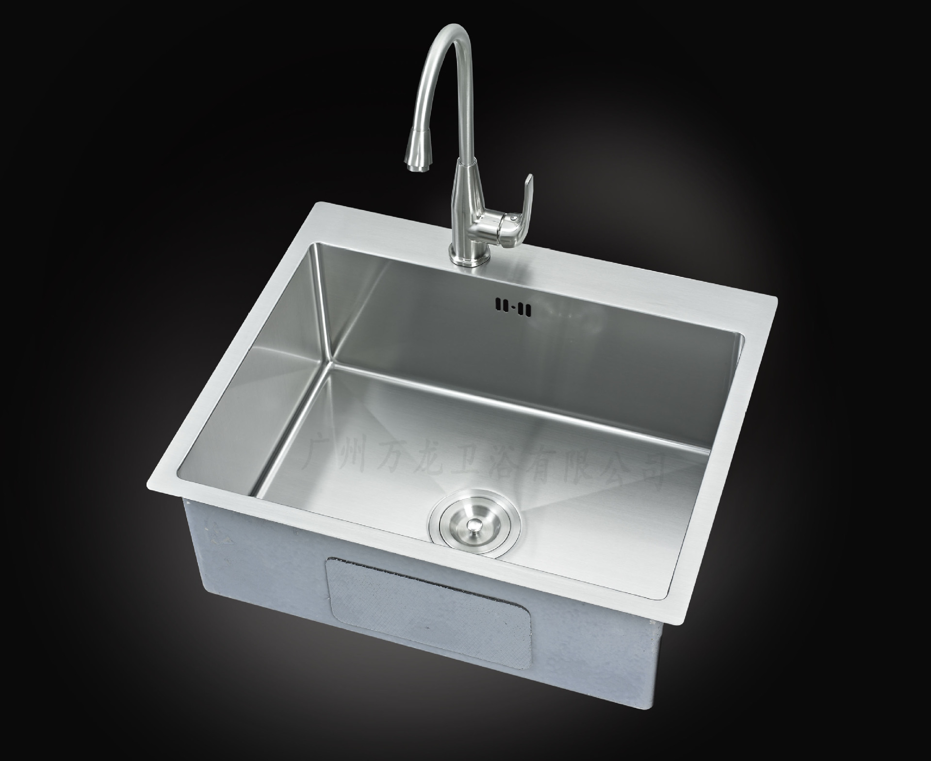 2mm厚 台上平边小圆角圆角水槽