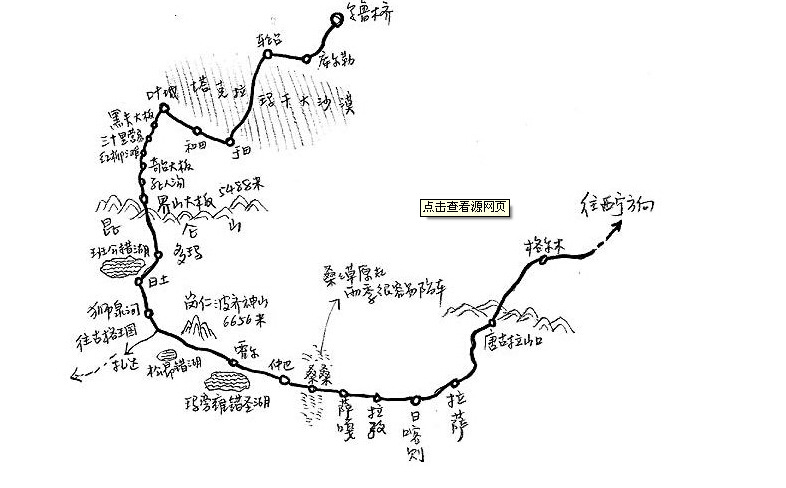 丙察察进藏路线手绘图片