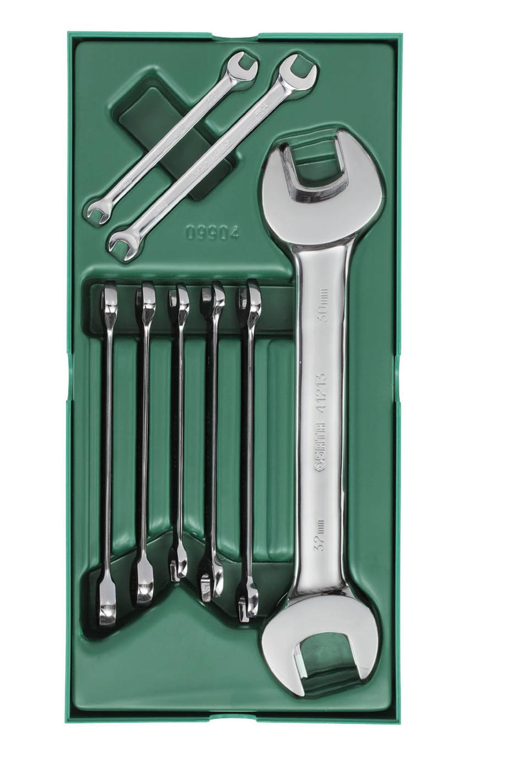 09904 世达sata 工具托组套-10件双开口扳手及两用扳手