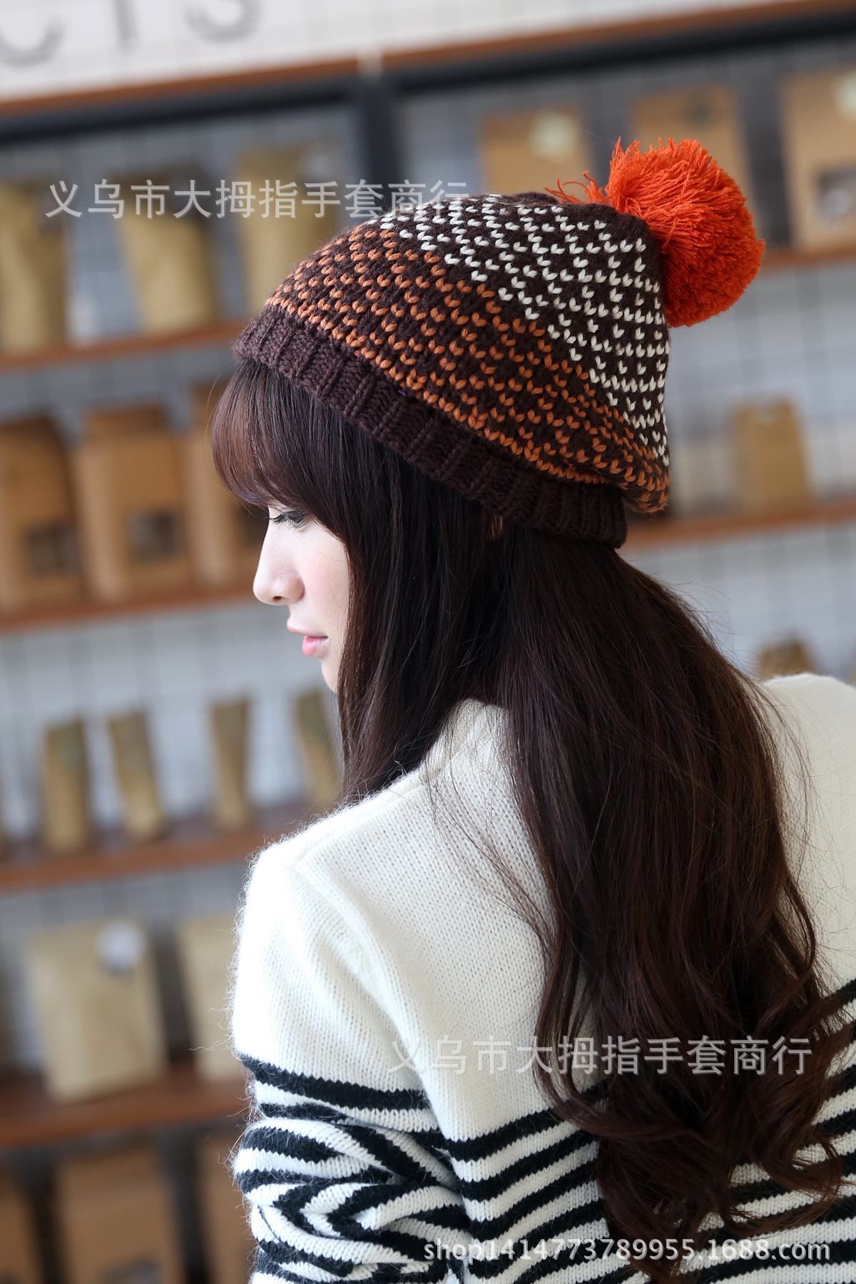 jl 113 双色玉米 秋冬保暖 韩国代购 保暖时尚帽子批发