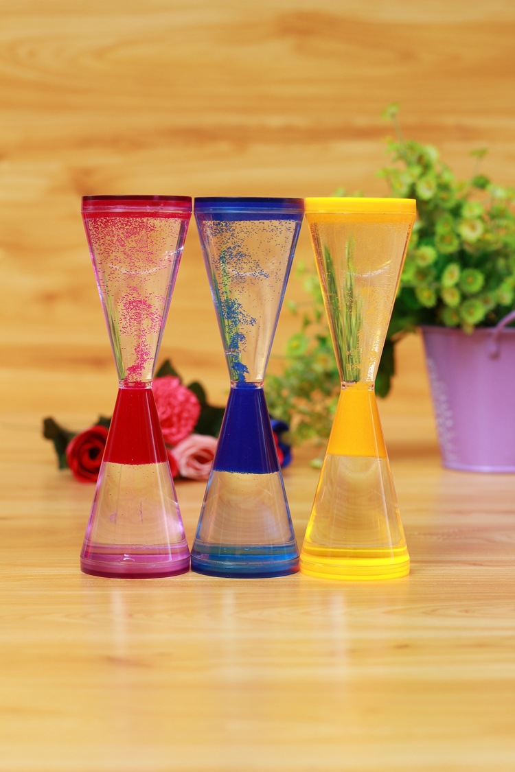 圆形亚克力火山爆发 时间倒流创意油漏 沙漏家居摆件 直销批发