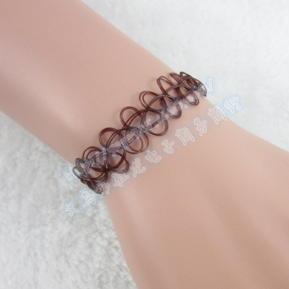 全12色 日本原宿 复古弹性纹身手链 个性鱼线手链 特价ebay速卖通