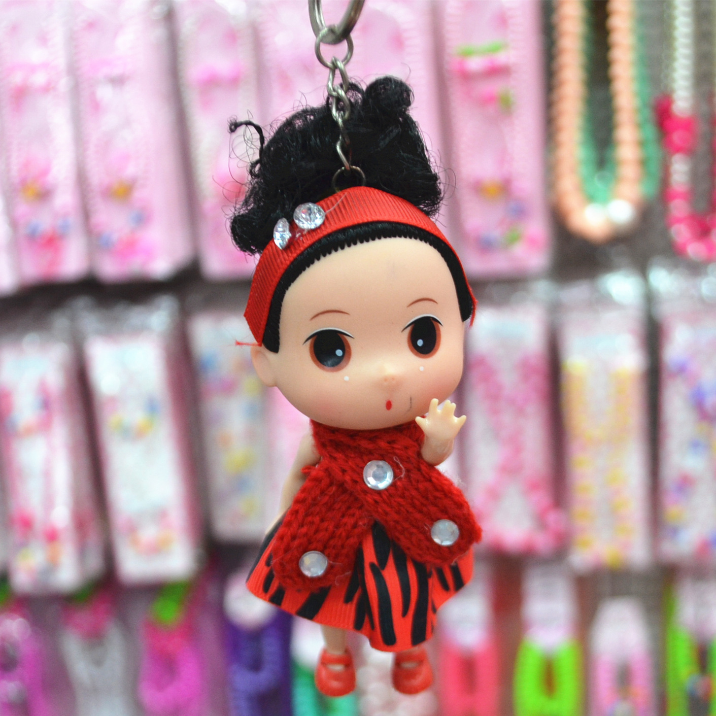 韩国迷糊娃娃钥匙扣链 个性时尚女用小礼品赠 创意可爱吊饰挂件
