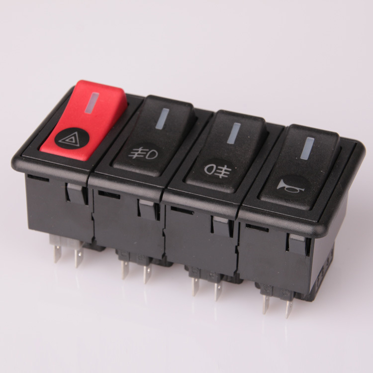 厂家现货翘板开关jk966g系列翘板开关 汽车翘板开关 汽车组合开关