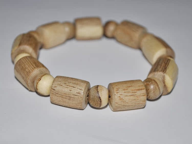 萃尚饰品批发 越南白木沉 沉香桶珠手串手链 男女款 12-15mm