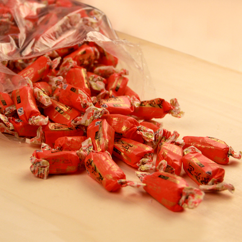 批发山东特产高粱饴糖软糖l莲子220g盒装休闲零食糖果新年礼盒