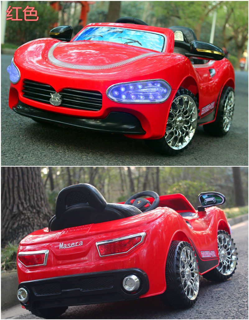 新款玛莎拉蒂儿童电动车电动汽车宝宝童车玩具车四轮小孩遥控汽车