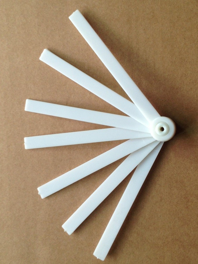 广告七折扇把.光滑塑料扇手柄pp折扇手把11.5*1