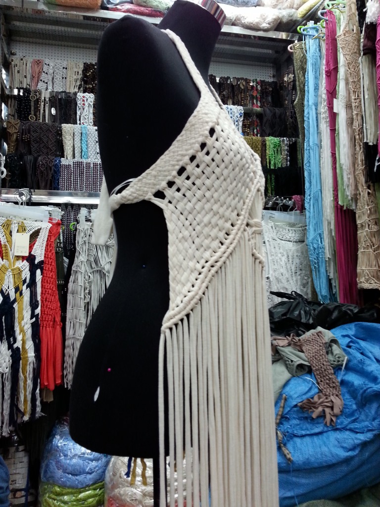 手工布条编织衣服前片,手工编织布条衣服