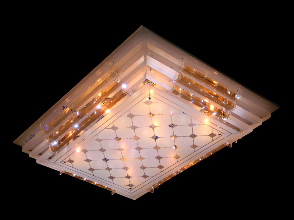 古镇平板led水晶灯现代客厅吸顶灯低压卧室灯餐厅书房吊灯88172