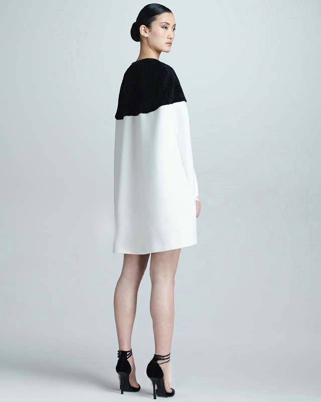 yigelila独家高端定制 黑白甜心 斗篷披风大衣外套 定制款 9238