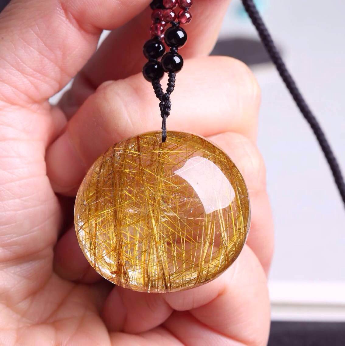 天然极品金发晶 鸟巢 女款吊坠 招微信代理代发货