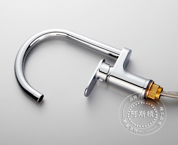 厂家直销 包邮优质扳手式水龙头 全铜单孔单把 冷热厨房水龙头