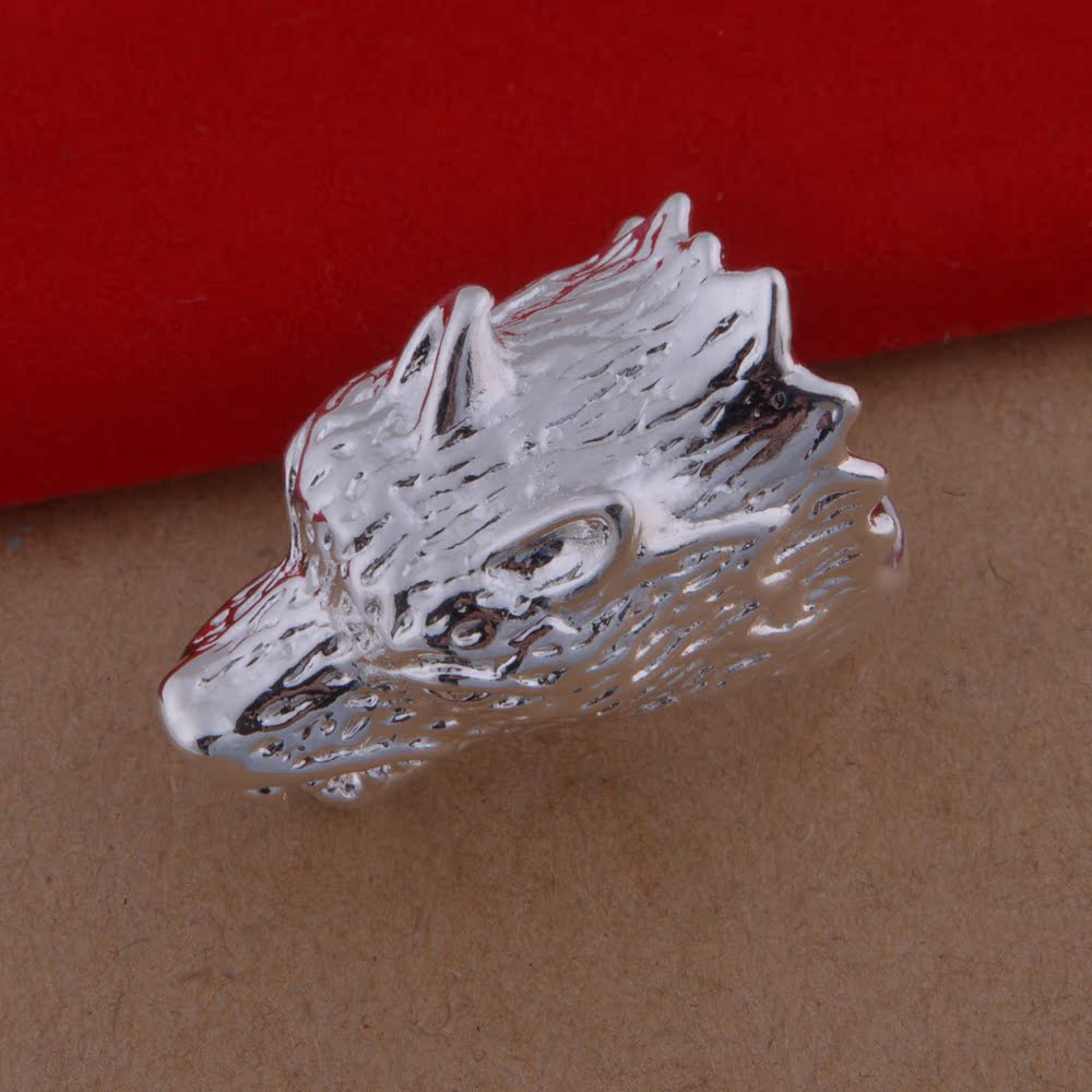 外贸饰品批发 925纯银 镀银戒指 韩版创意狗头戒指 大量现货