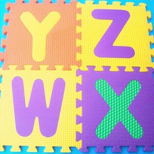 36片组合装字母数字eva泡沫地垫加厚游戏垫无毒环保30 30 1.