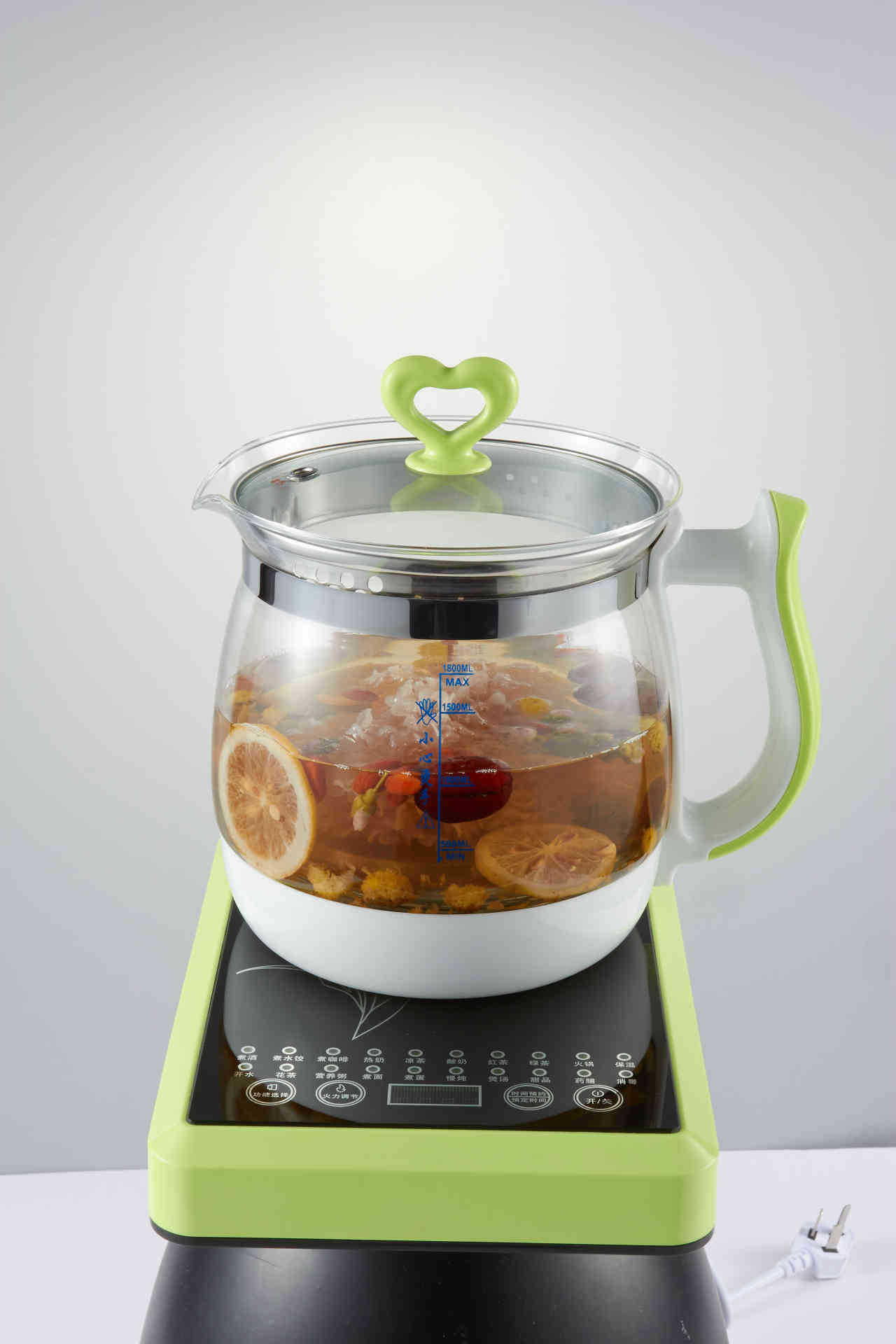 佛山加厚玻璃养生壶玻璃分体保温正品多功能电煮茶器煎药壶花茶壶