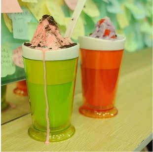 沙冰杯美国奶昔杯7分钟神奇不插电diy创意冰淇淋杯雪糕杯双层582g