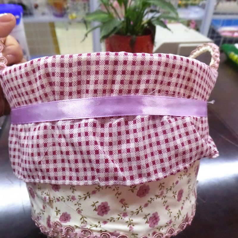 布艺水果篮 收纳筐 置物篮 收纳篮 篮子收纳篮 布艺收纳篮批发