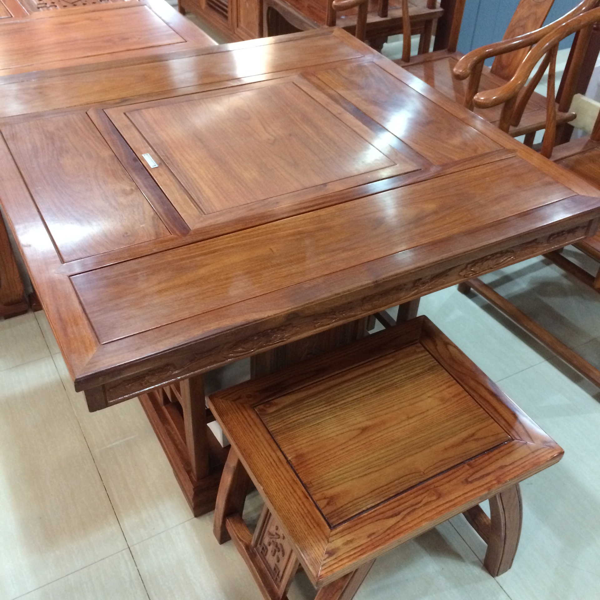 2014新款高端仿古茶台茶几 梓木仿古茶台实木茶台 中式茶几