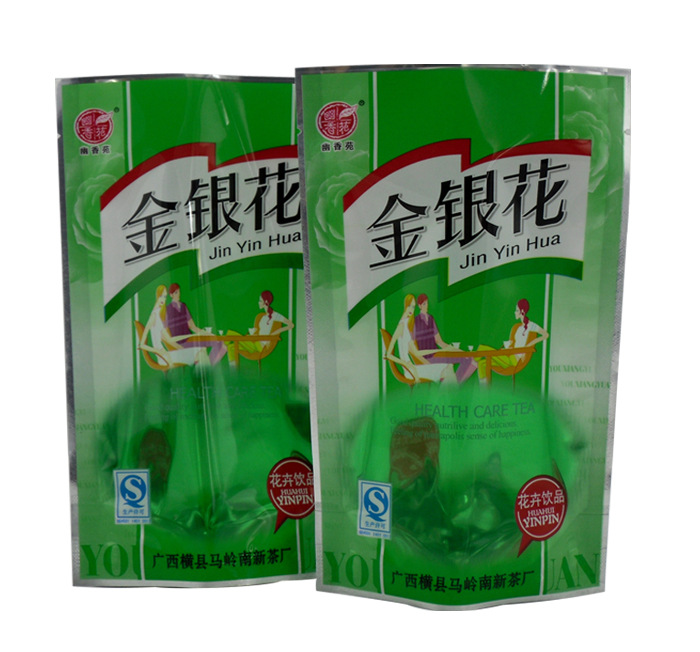 金银花 包装袋 铝箔袋 站立式花茶外包装彩色袋 40克装qs