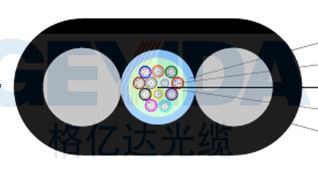 光纤电缆-室外12芯单模中心束管式扁平架空光缆gyfxtby-12b1室外架空