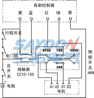 防飞车控制器接线图图片