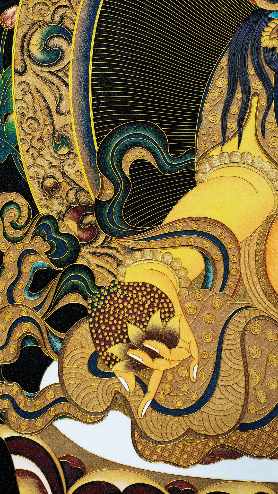 【厂家直销】精美唐卡家居摆件黄财神 典雅古朴吉祥招财