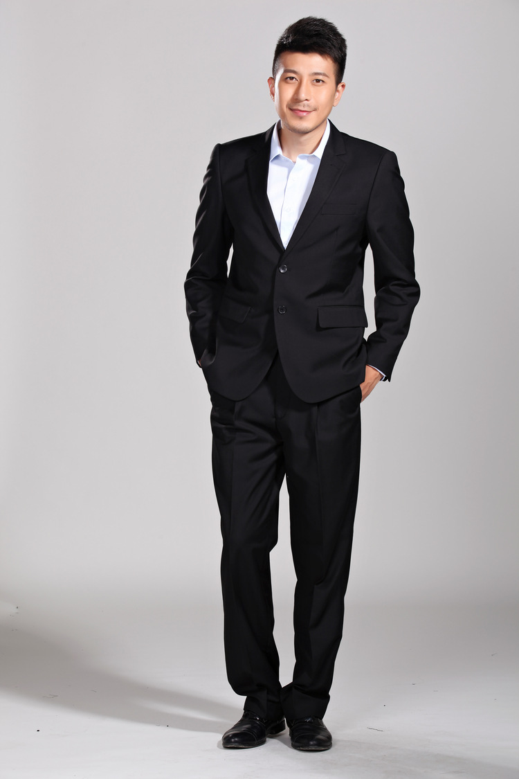 2014正品男士西服套装 商务职业装 面试工作韩版修身男式西服套装图片