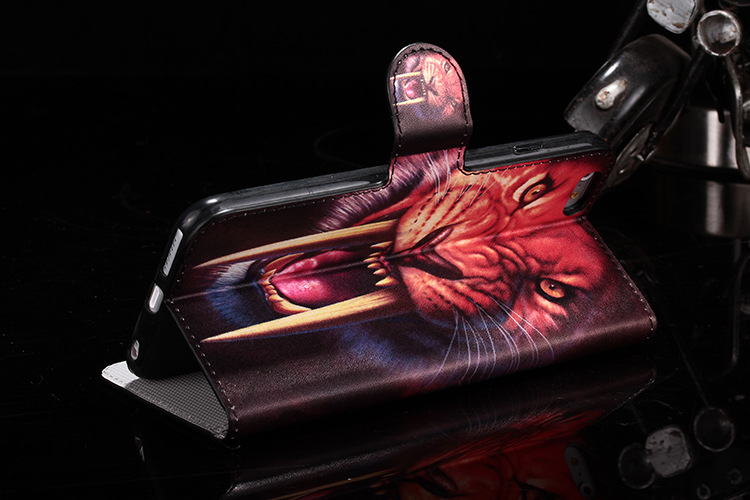 外贸热销 苹果iphone6手机皮套 老虎头彩绘手机保护套 卡通皮套