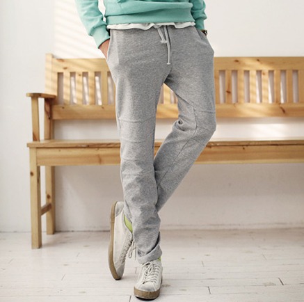 2014春季款男士修身运动裤男式哈伦风格小直筒卫裤浅色个性卫裤