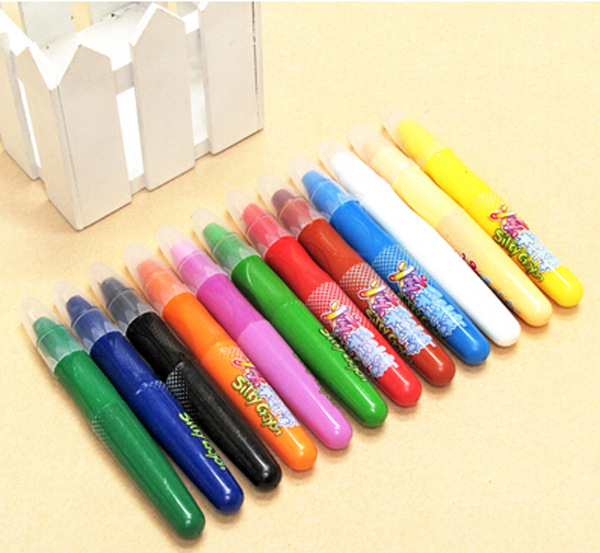 阳光天使 12色 炫彩棒 油画棒 大容量 水溶性炫彩棒 旋转式