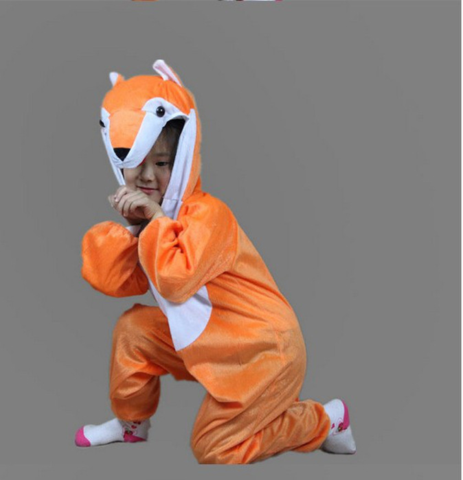 2014新款男女儿童幼儿园演出服卡通连体衣服饰狐狸动物表演服装