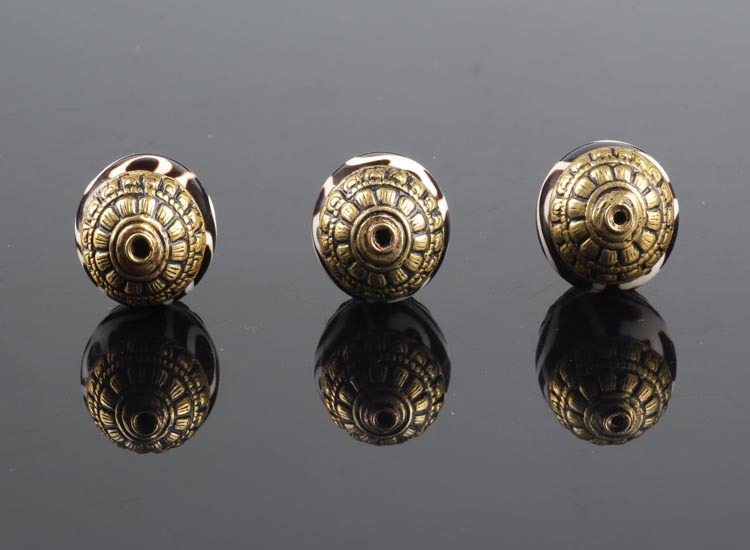 尼泊尔铜珠手工散珠老藏式菩提佛珠配件隔珠diy手串配珠饰品配件