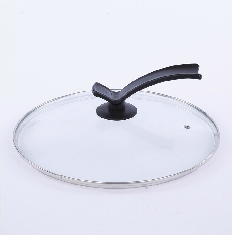 【30 32 34cm 可立式钢化玻璃盖 耐高温透明盖 锅盖 无烟不粘锅锅盖】