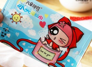 创意可爱卡通湿纸巾 1片独立装便携装含香型湿巾 多款混搭