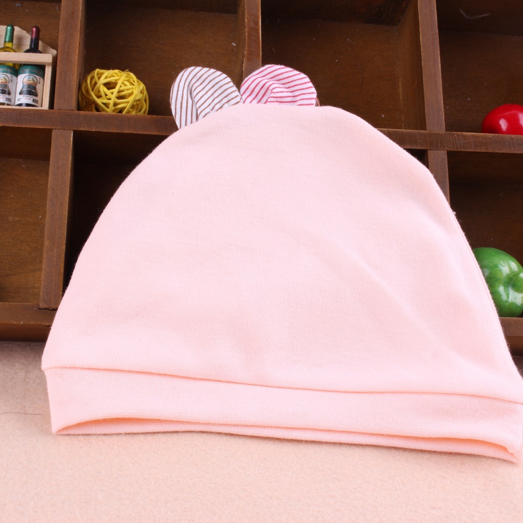 宝宝胎帽 婴幼儿纯棉帽子 新生儿出生帽 比芭布小兔帽子c-50批发