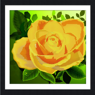 七彩玫瑰钻石画