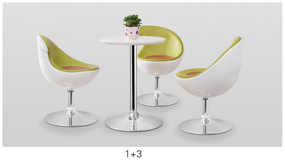 白色玻璃休闲椅洽谈椅时尚会客椅会所接待椅糖水店酒吧椅pl002