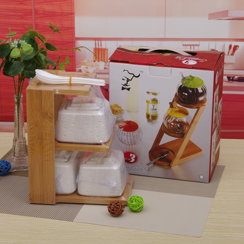 创意水玲珑调味罐 调料盒 调味瓶 陶瓷套装 三件套 特价 厂家直销