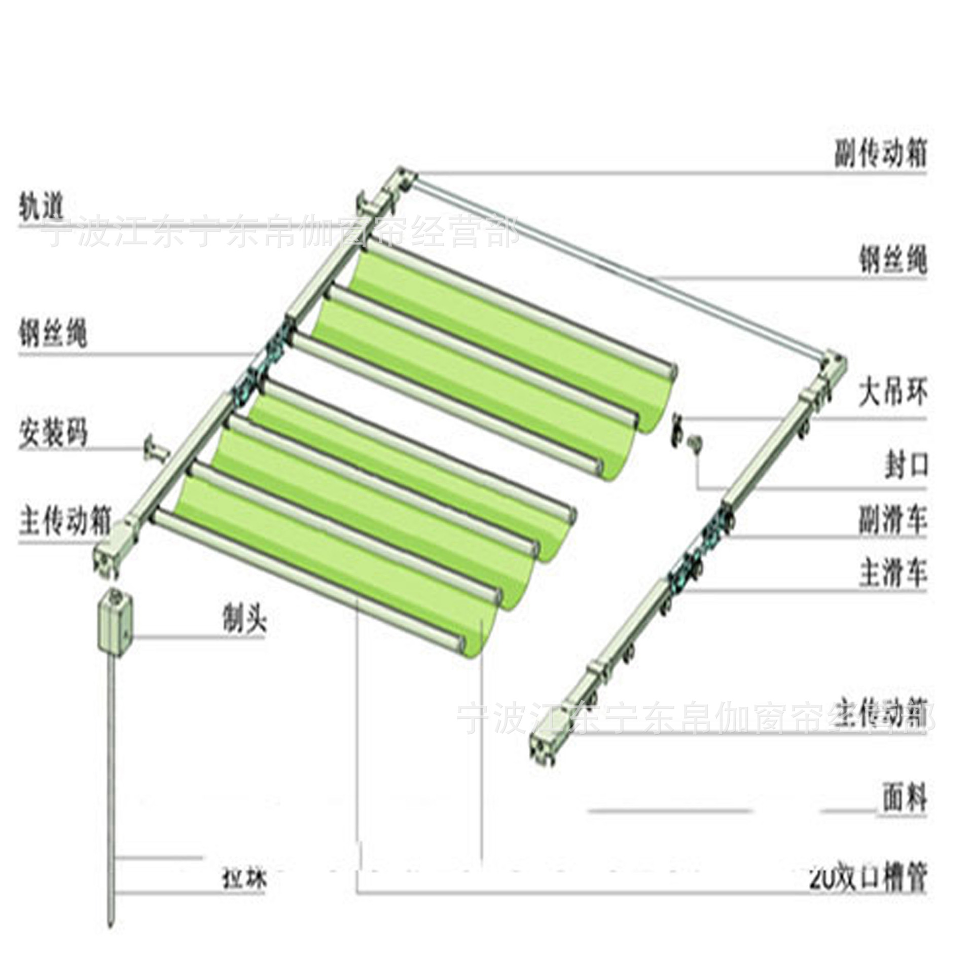 天棚帘结构图图片