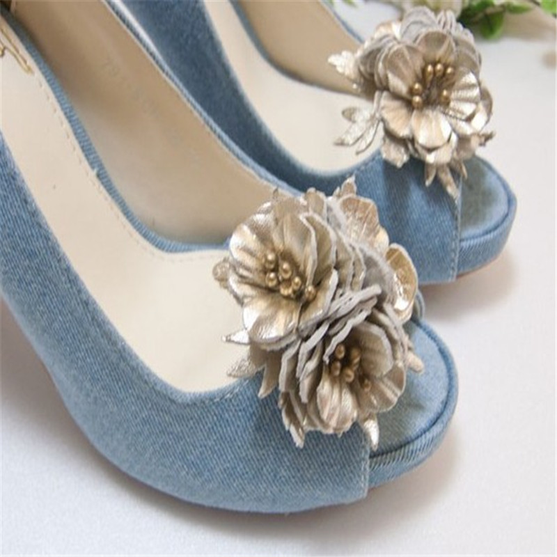 【广州工厂】最新款鞋花pu皮革花 6cm高档鞋辅料配件 手工饰花