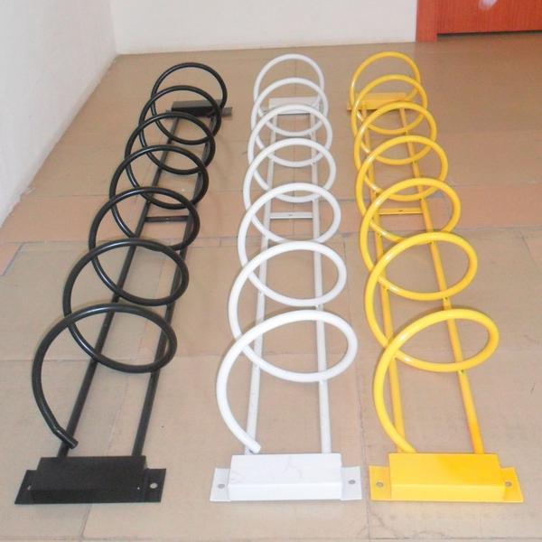 经销批发 加厚地笼自行车停车架 螺旋式摩托车停放架