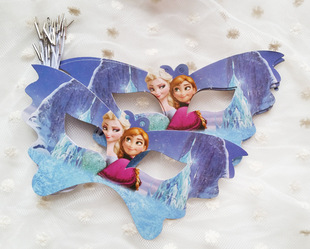 冰雪奇缘公主派对眼罩面具 小孩生日装饰装扮用品 卡通party聚会