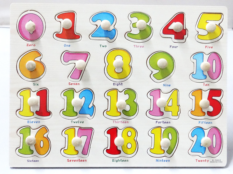数字英文字母手抓版拼板儿童宝宝木制拼图益智玩具1-2-3-4岁图片,数字