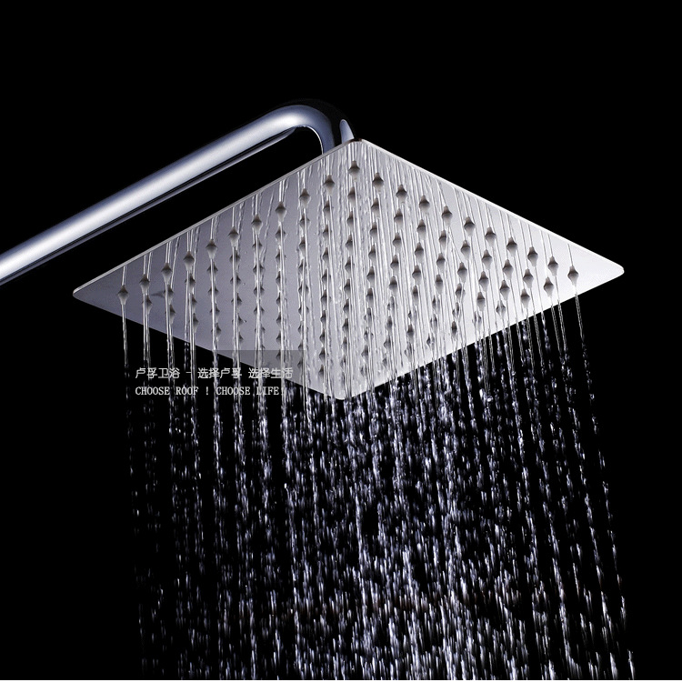 卢孚卫浴厂家新款不锈钢超薄增压顶喷8寸多种规格定制 一件起批