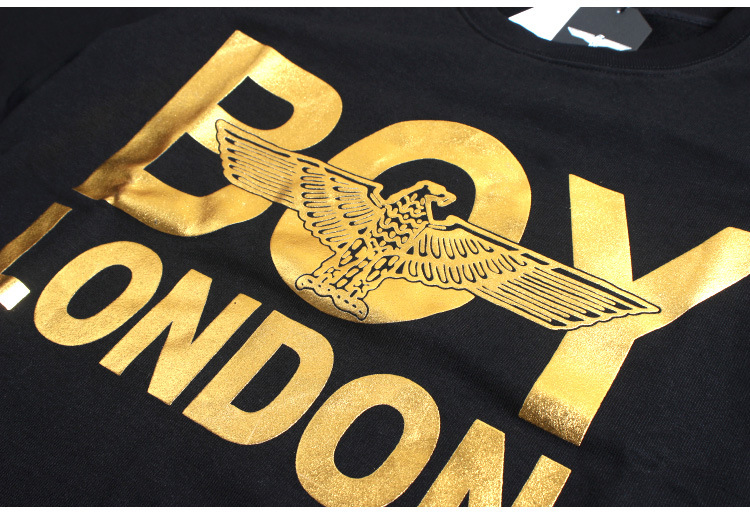 浙江杭州权志龙boy london秋装立体老鹰烫金烫银飞鹰卫衣长袖男女情侣