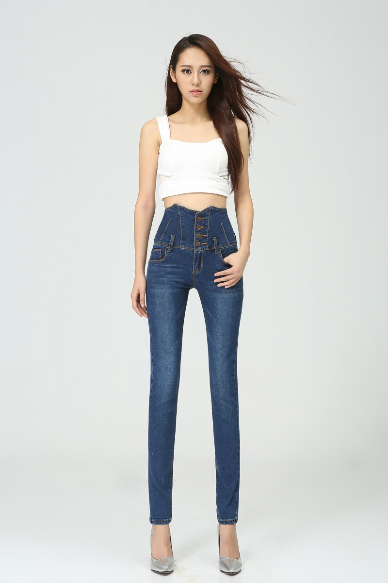 2014秋冬女装新款高腰牛仔裤女小脚女式牛仔裤厂家批发韩版潮