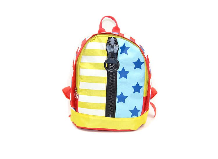 新款大拉链五角星书包 宝宝韩版书包 个性儿童背包 双肩包批发