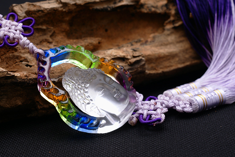 汽车挂件 古法琉璃 火焰观音 保平安 汽车内饰品 厂家批发